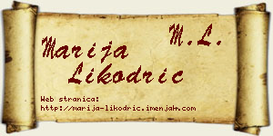 Marija Likodrić vizit kartica